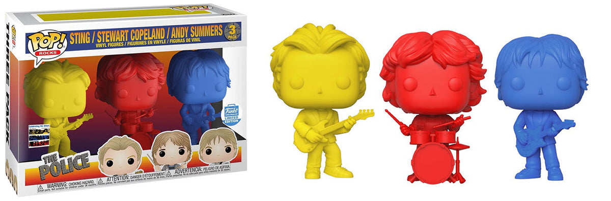 Sting, Stewart Copeland &amp; Andy Summers (The Police) 3-pk - Funko Shop Exclusive