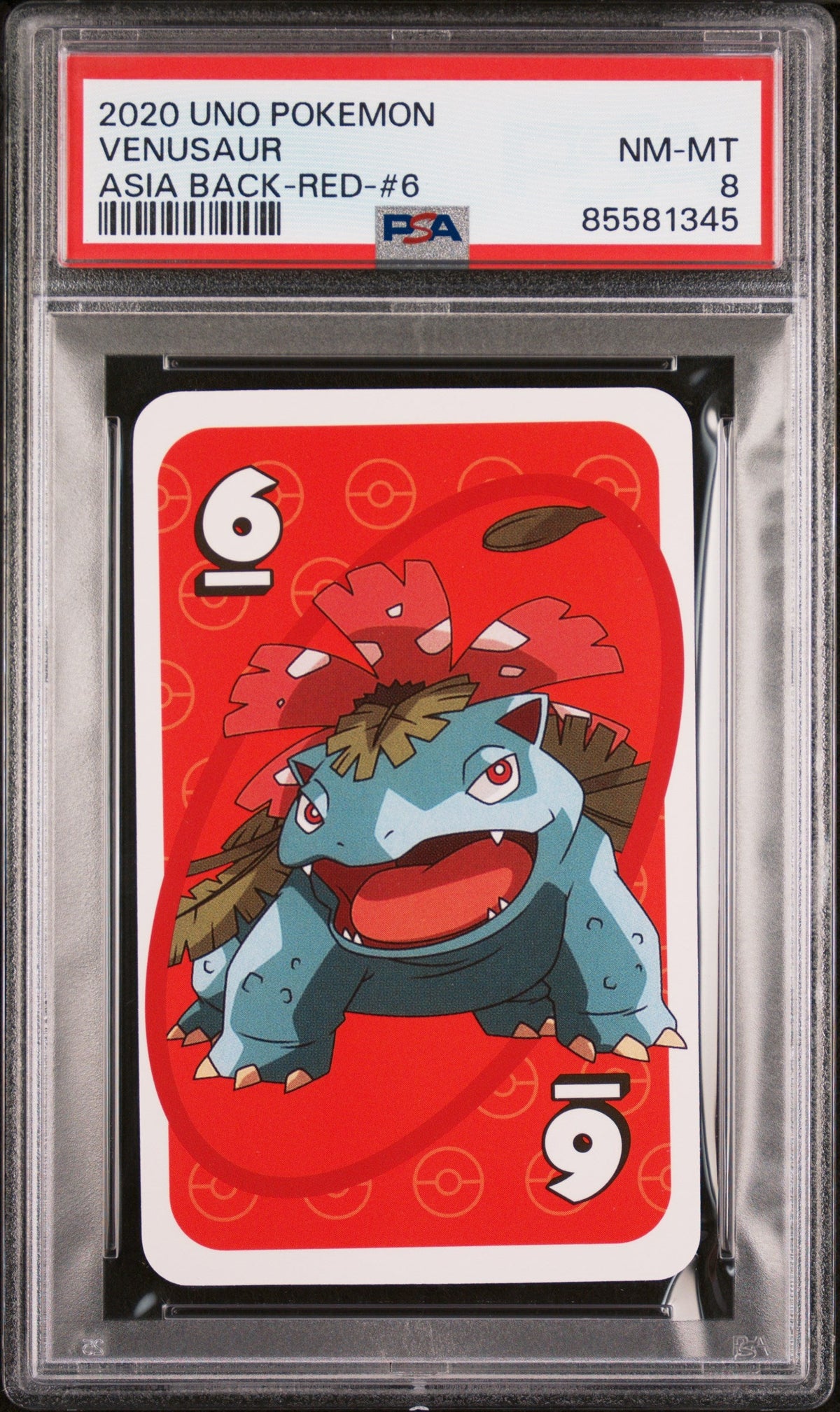 2020 UNO POKEMON VENUSAUR  -  PSA  8