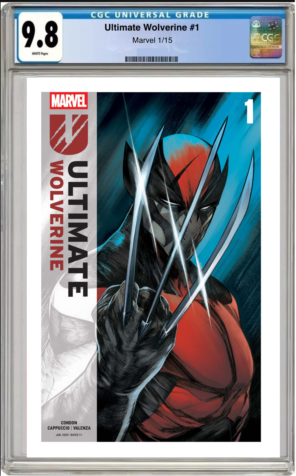 Ultimate Wolverine #1 main cover comic book with CGC 9.8 grading label

