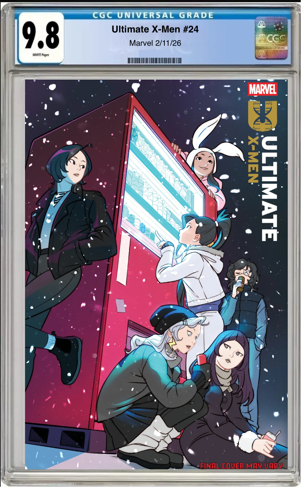 Comic book cover of Ultimate X-Men #24 Stacey Lee Cover with CGC grading label.