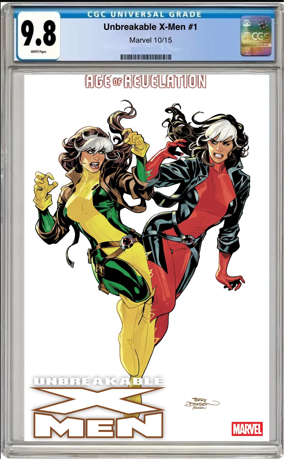 Comic book cover of Unbreakable X-Men #1 Revelation Cover with CGC 9.8 grading label.