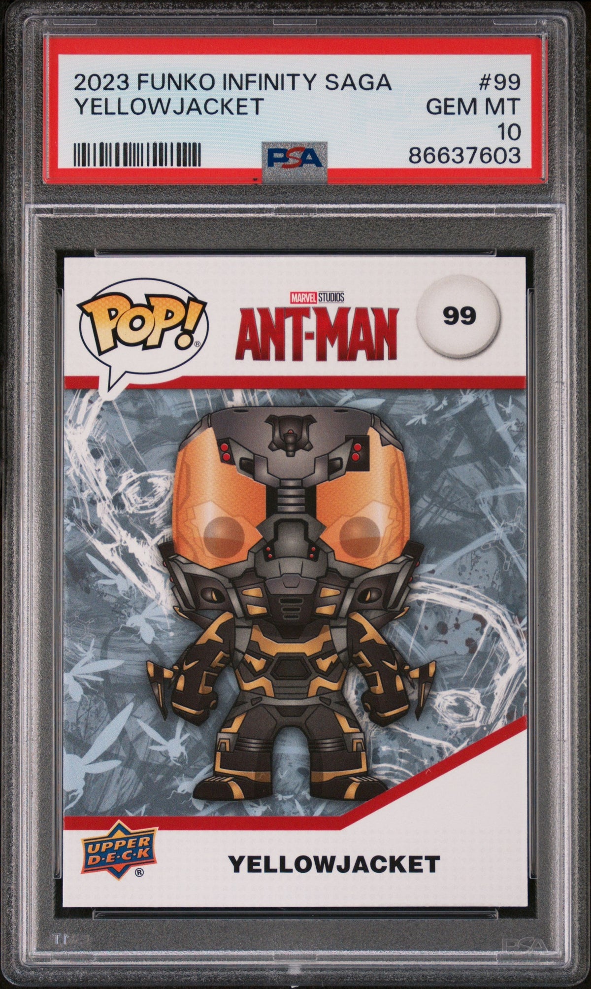 2023 UPPER DECK FUNKO POP MARVEL  YELLOWJACKET  #99  PSA 10