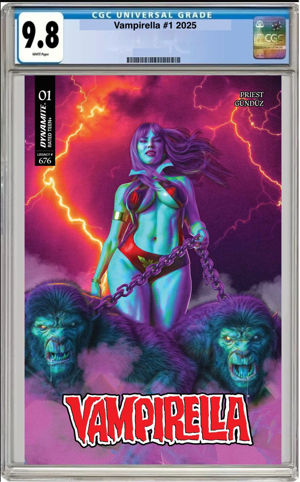 Vampirella #1 (2025) – CGC Graded 9.8 (Mark Spears Purple Rain Cover)