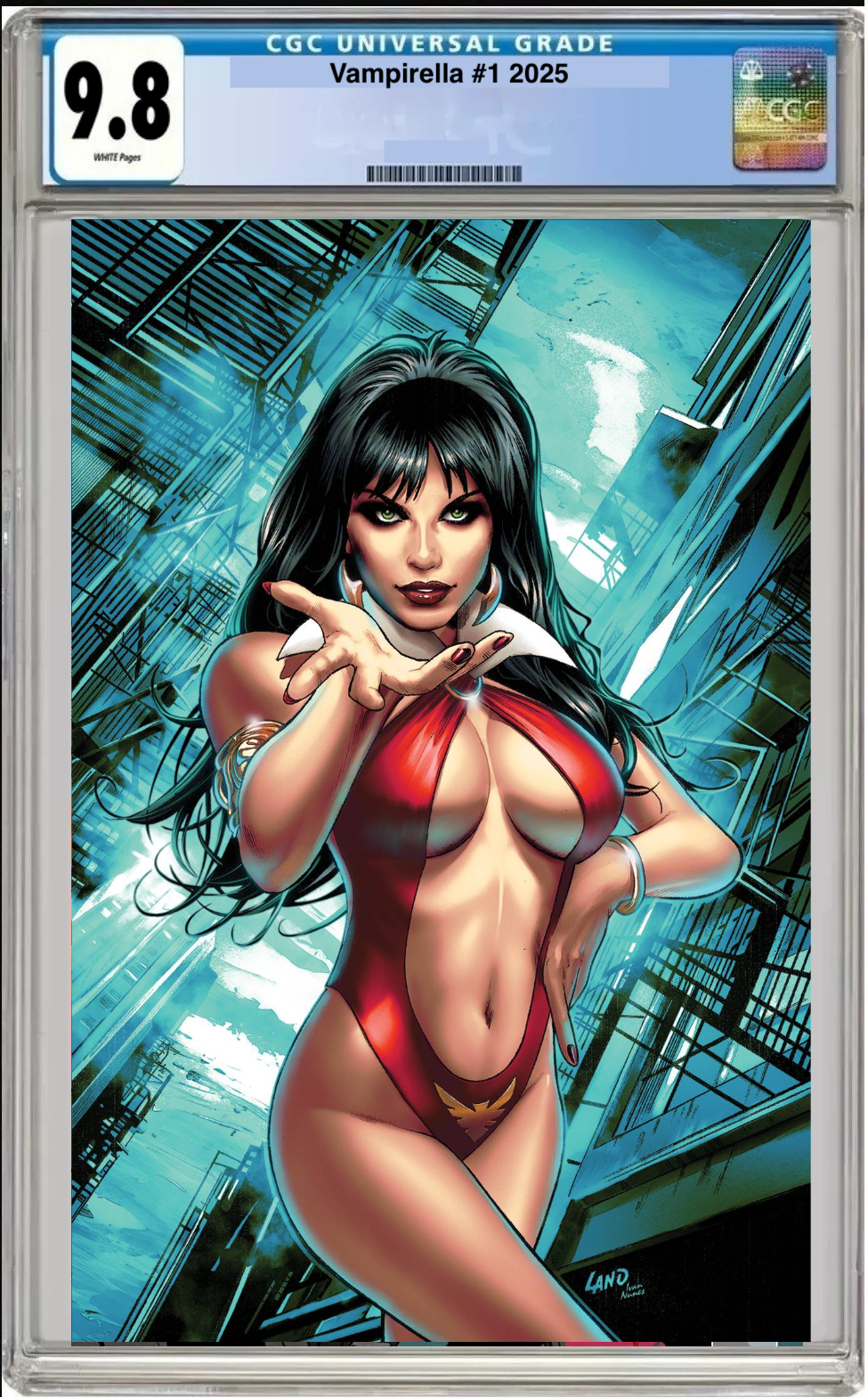 Vampirella #1 (2025) – CGC Graded 9.8 (Greg Land Foil Virgin Cover)
