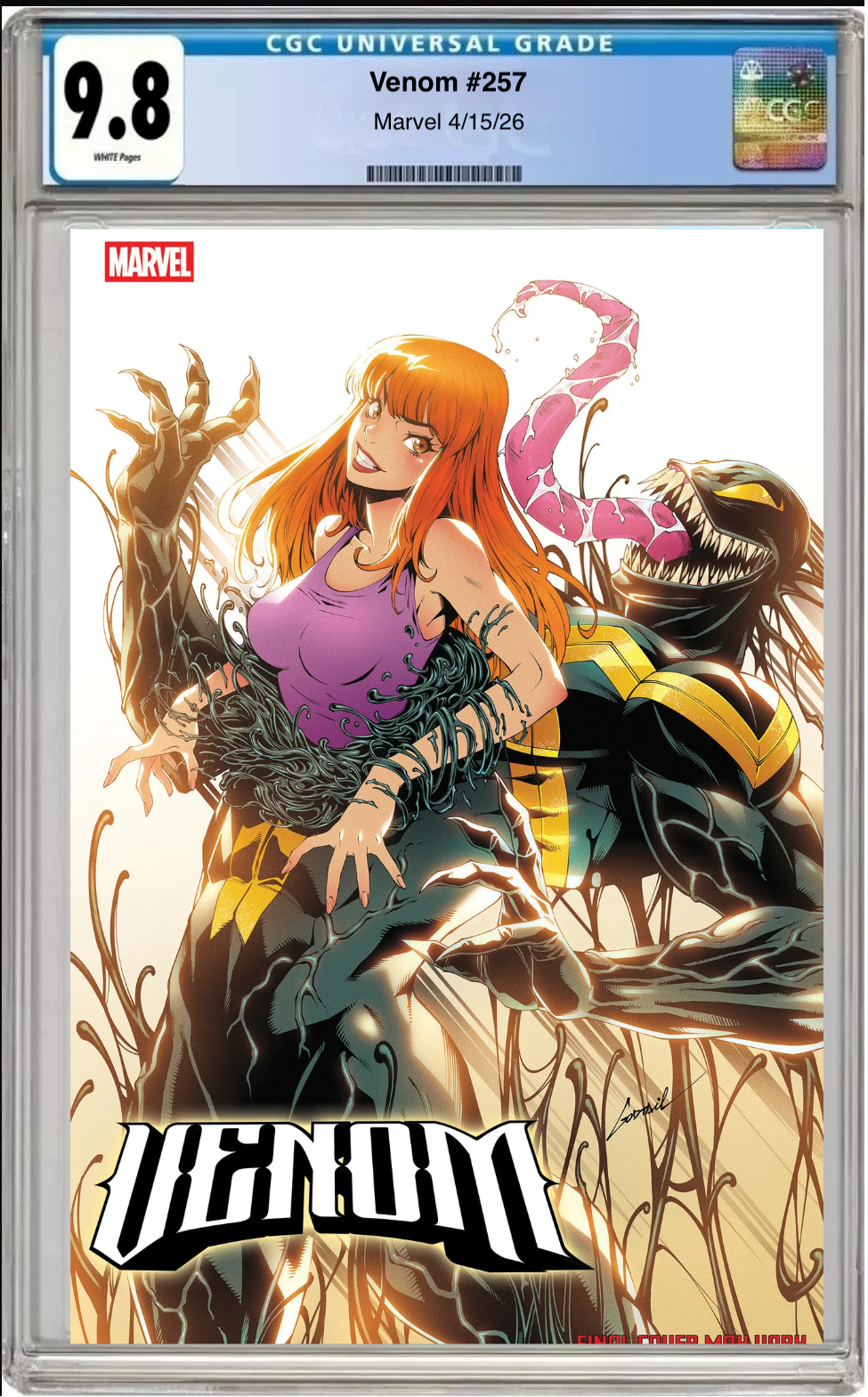Comic book cover of Venom #257 Godtail Cover with CGC grading label.

Select 88 more words to run Humanizer.
