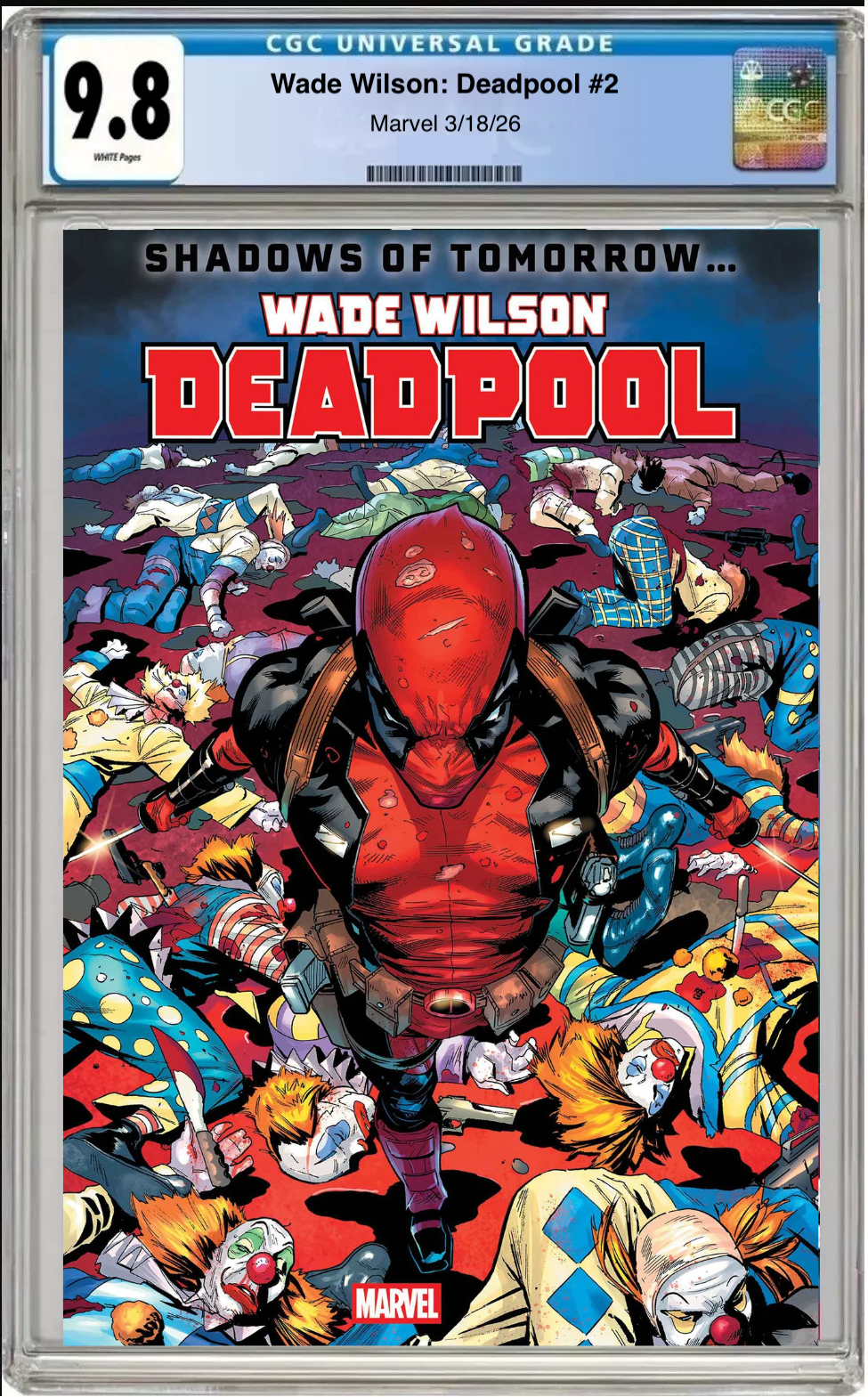 Comic book cover of Wade Wilson: Deadpool #2 Main Cover with CGC grading label.