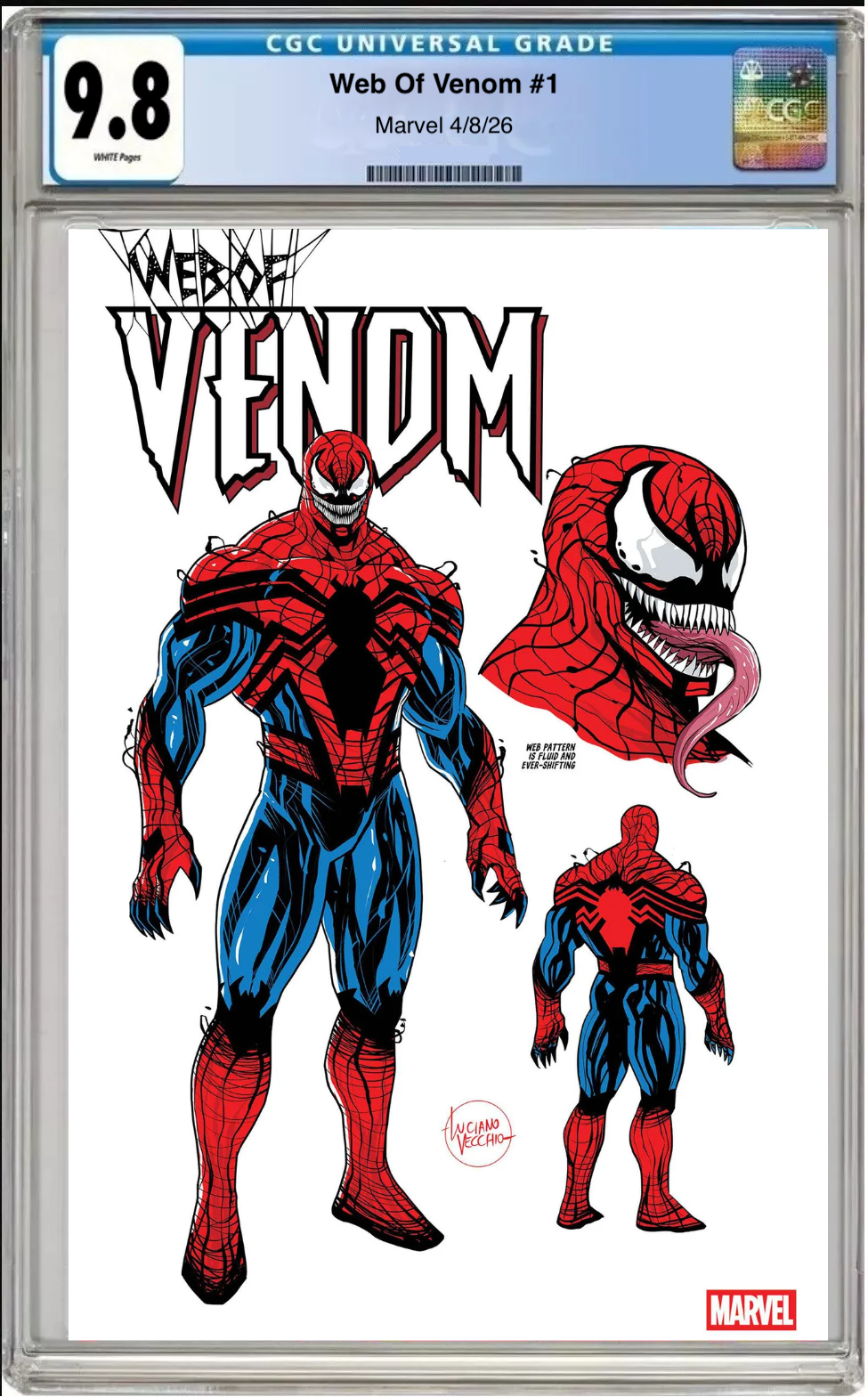 Web of Venom #1 – CGC Graded 9.8 Luciano Vecchio Design Cover
