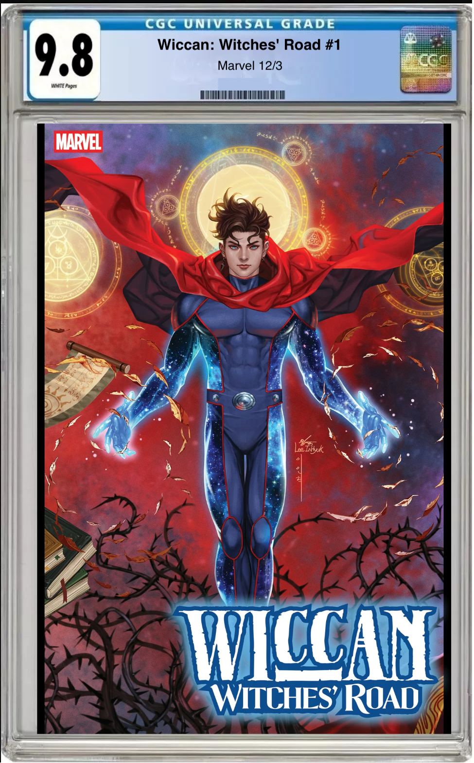 Comic book cover of Wiccan Witches Road #1 InHyuk Lee 3-Part Connecting Magic Cover with CGC grading label.