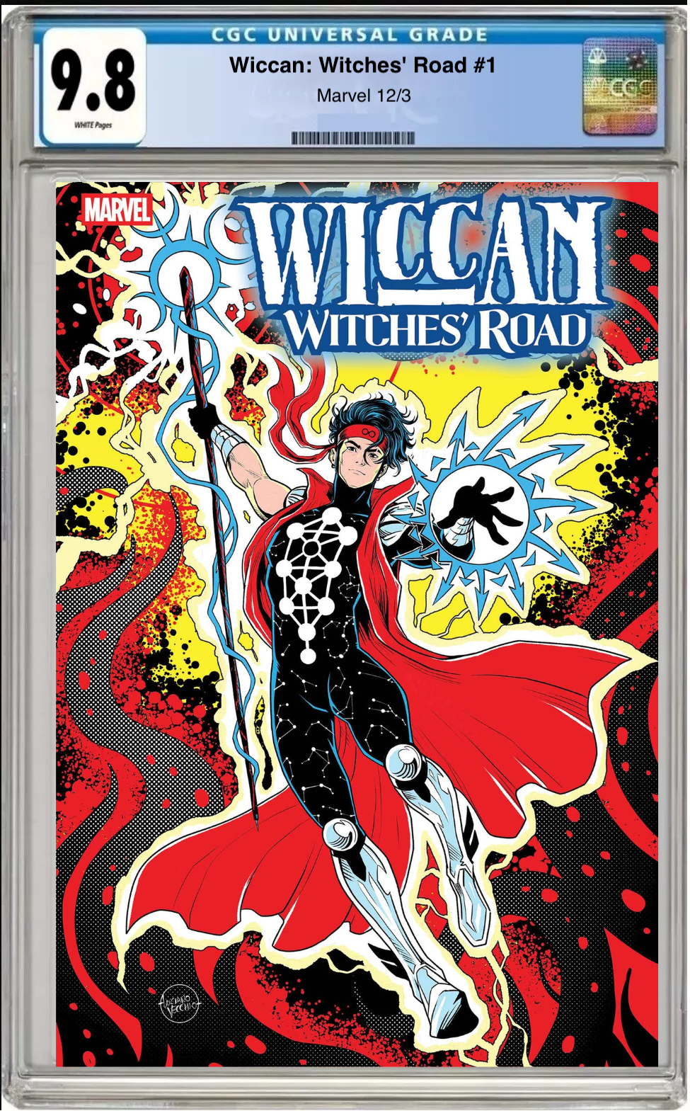 Comic book cover of Wiccan Witches Road #1 Luciano Vecchio Cover with CGC grading label.