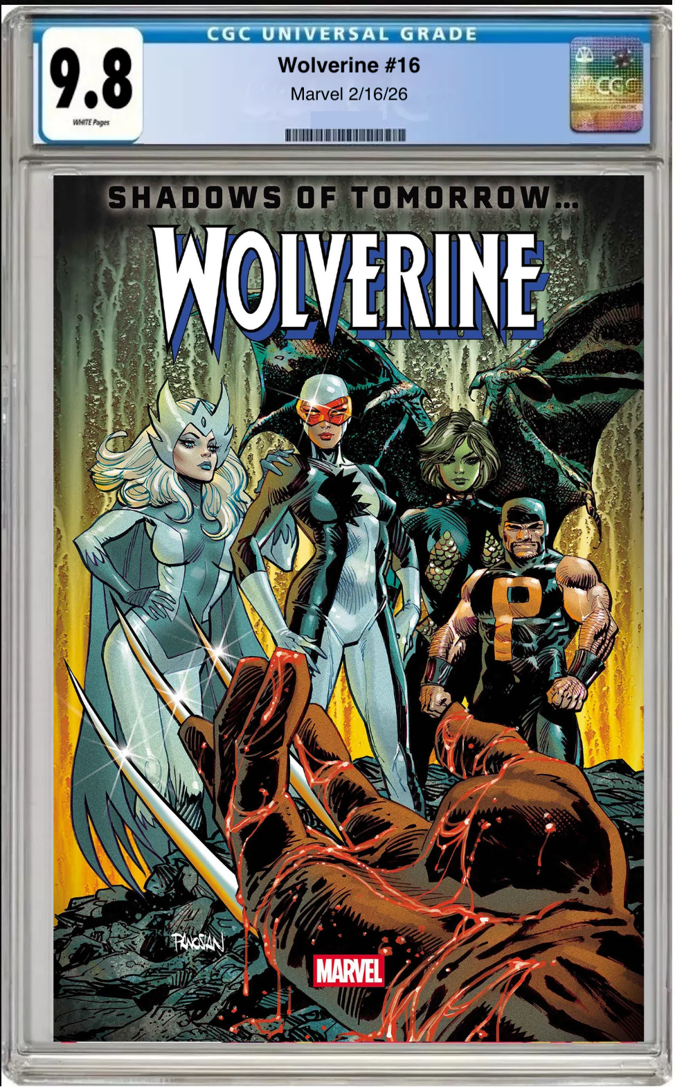 Comic book cover of Wolverine #16 Main Cover with CGC grading label.