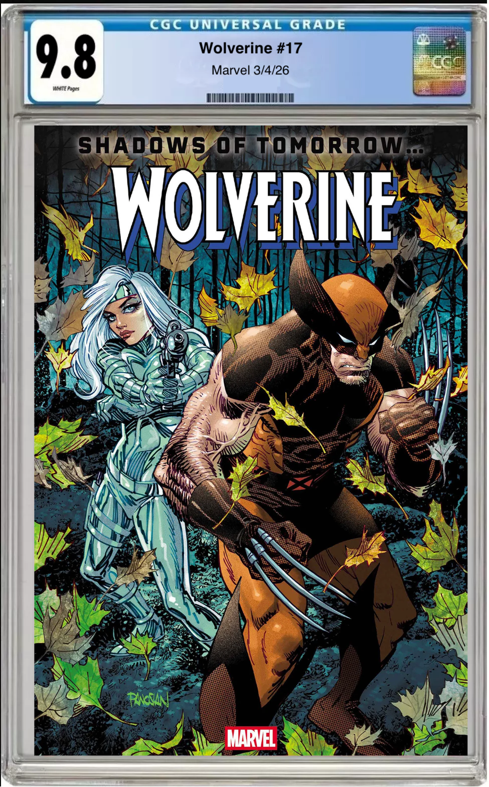 Comic book cover of Wolverine #17 Main Cover with CGC grading label.
