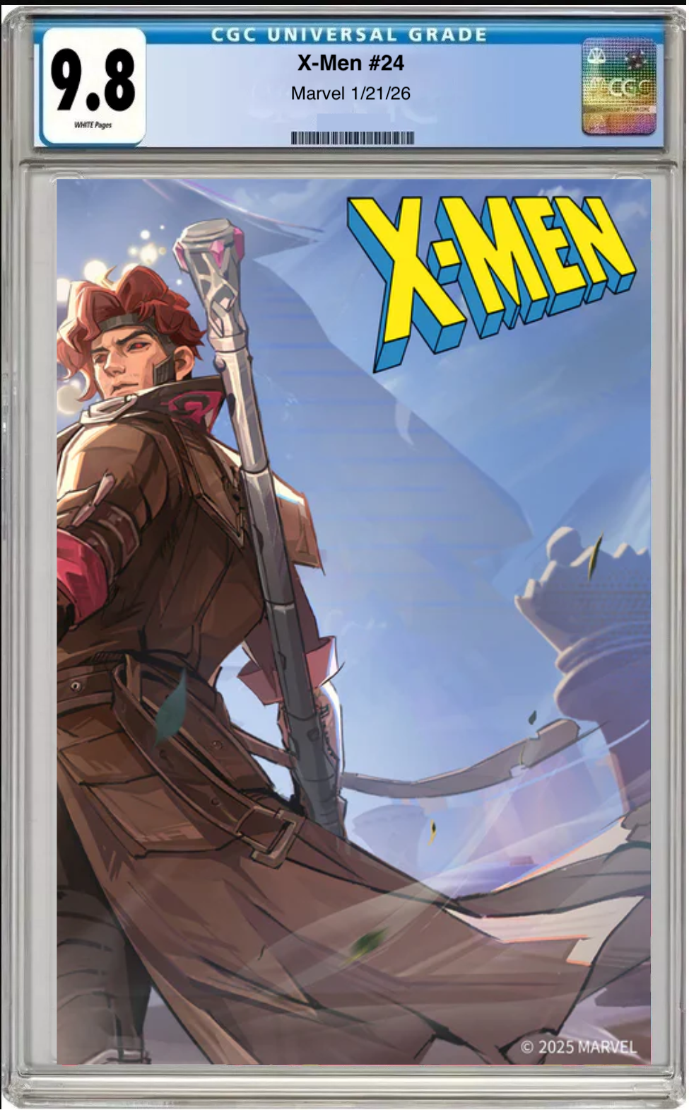 Comic book cover of X-Men #24 NetEase Games Marvel Rivals Wraparound Cover with CGC grading label. front