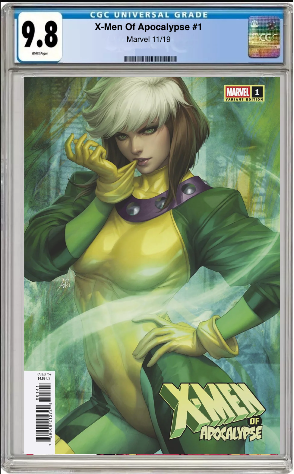 omic book cover of X-Men: Age of Apocalypse #1 Artgerm Cover with CGC grading label.