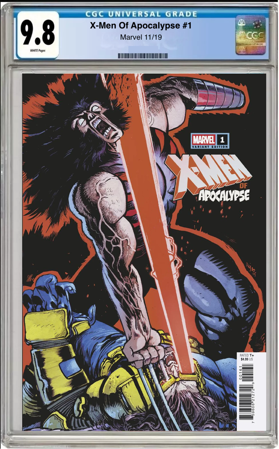 Comic book cover of X-Men: Age of Apocalypse #1 Daniel Warren Johnson Cover with CGC grading label.