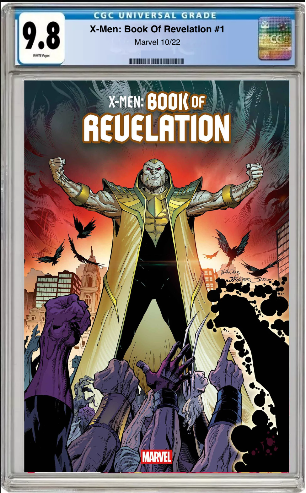 Comic book cover of X-Men: Book of Revelation #1 Main Cover with CGC 9.8 grading label.