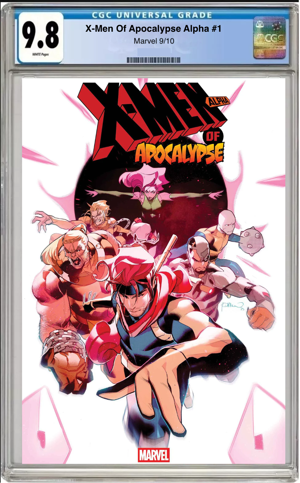 Comic book cover of X-Men of Apocalypse Alpha #1 Main Cover with CGC grading label.