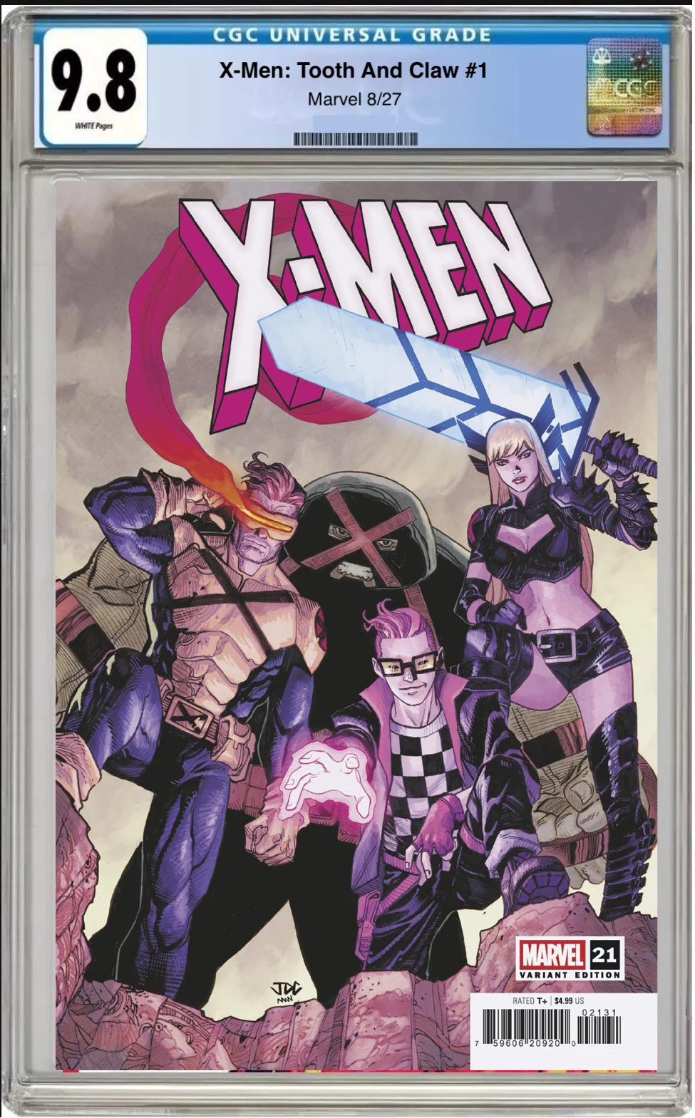 Comic book cover of X-Men: Tooth and Claw #1 Joshua Cassara Cover with CGC grading label.