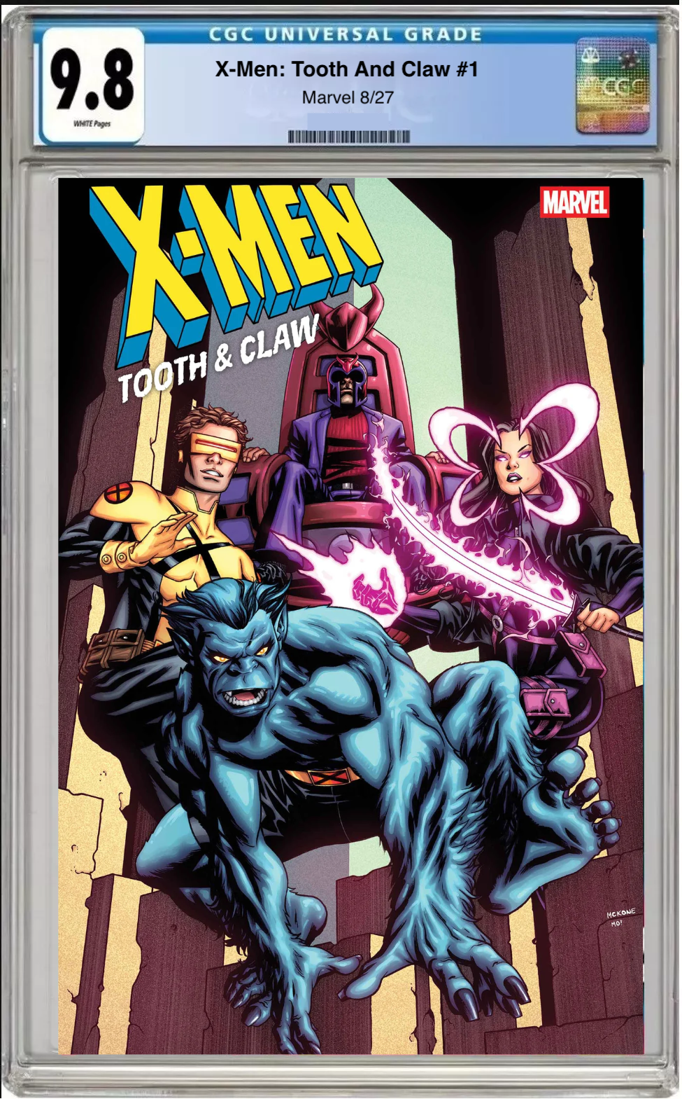 Comic book cover of X-Men: Tooth and Claw #1 Main Cover with CGC grading label.