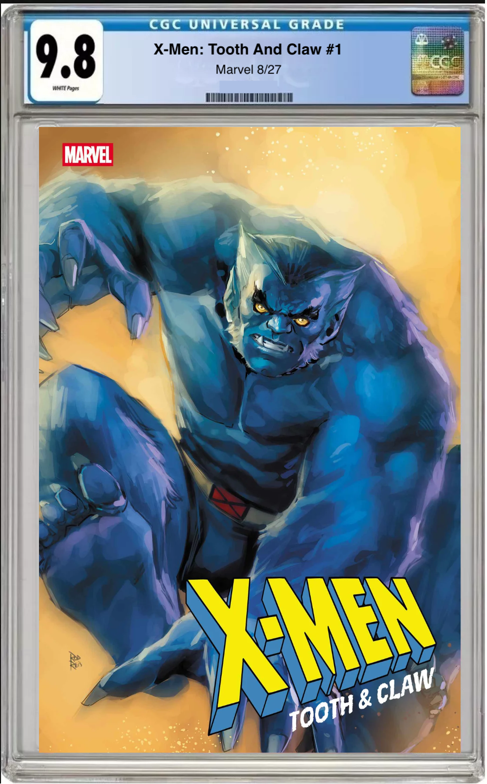 Comic book cover of X-Men: Tooth and Claw #1 Rod Reis Cover with CGC grading label.