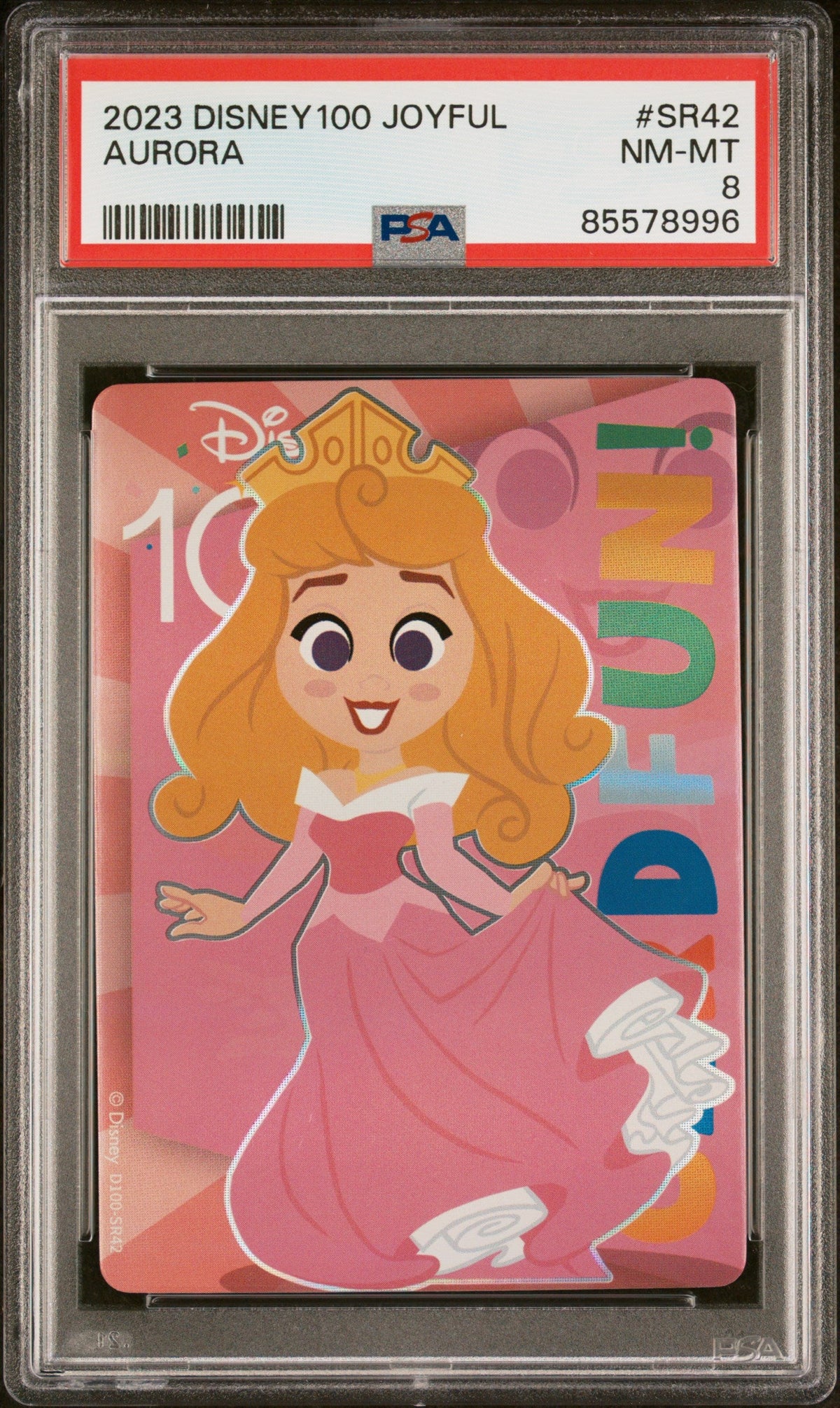 2023 CARD FUN DISNEY 100 JOYFUL AURORA SR42 PSA 8