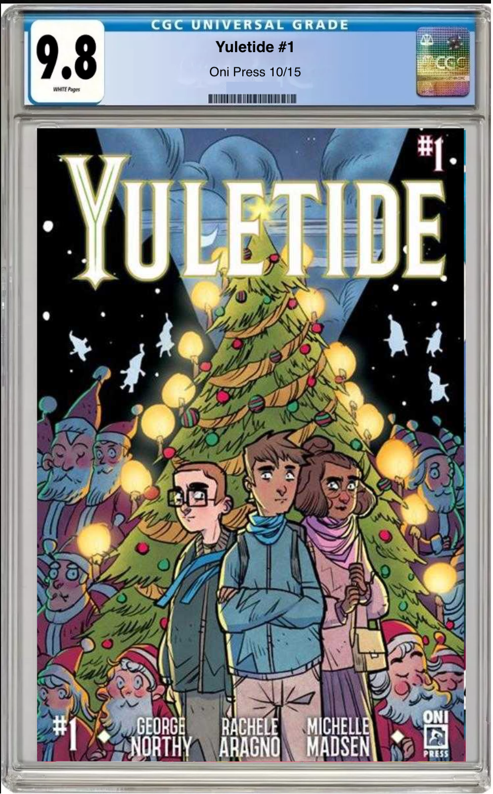 Comic book cover of Yuletide #1 Cover B with CGC grading label.
